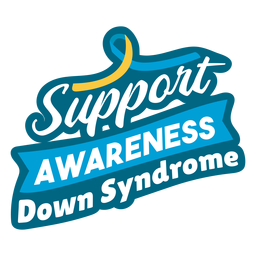 Down-Syndrom-Unterstützungsabzeichen PNG-Design