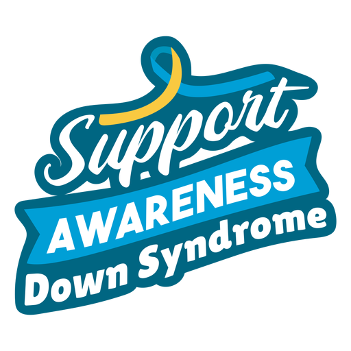 Down syndrome support badge PNG Design