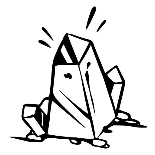 Silhueta de cristal da terra Desenho PNG