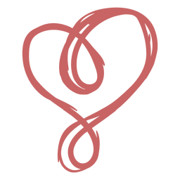Elegantes gebürstetes Herzelement PNG-Design