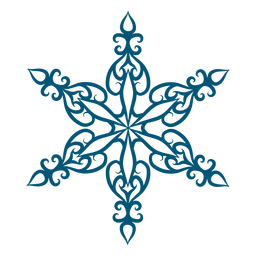 Elegant snowflake element PNG Design