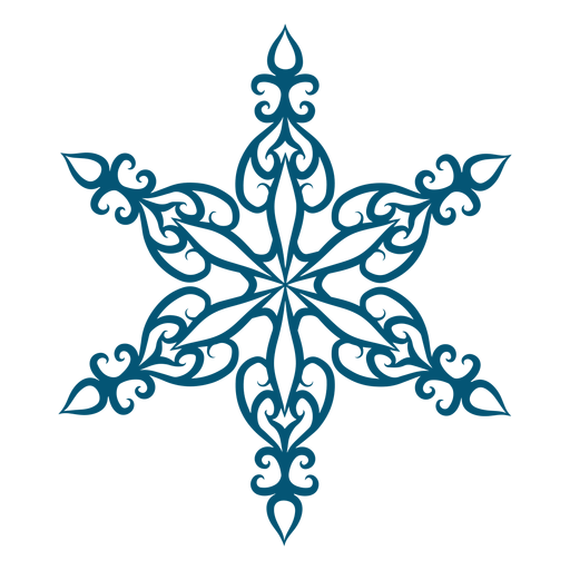 Elemento elegante floco de neve Desenho PNG