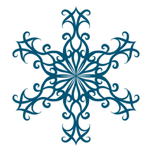 Download Elegant swirl snowflake element - Transparent PNG & SVG ...