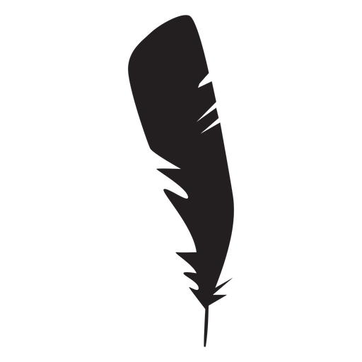 Feather element silhouette PNG Design