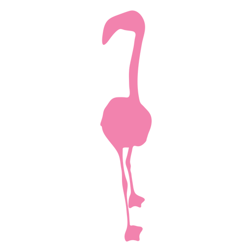 Silueta de vista frontal de flamingo