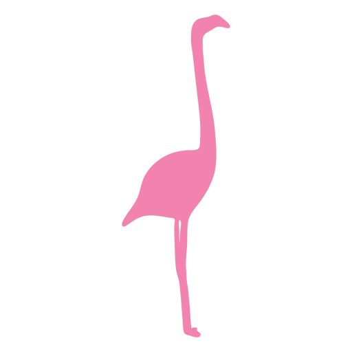 Silhueta de vista lateral flamingo Desenho PNG