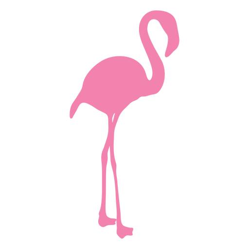 Flamingo silueta de pie