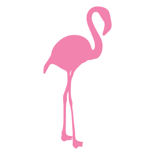 Flamingo standing silhouette - Transparent PNG & SVG vector file