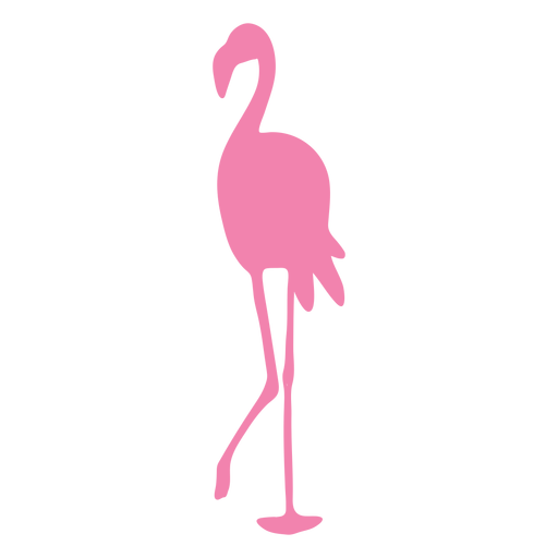 Flamingo andando silhueta animal Desenho PNG
