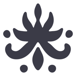 Silueta de arte de adornos florales Diseño PNG