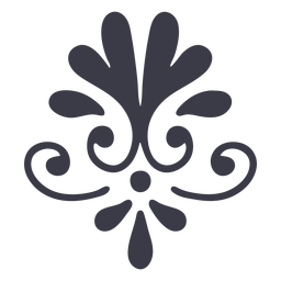 Blumenschmuckdekorationsschattenbild PNG-Design