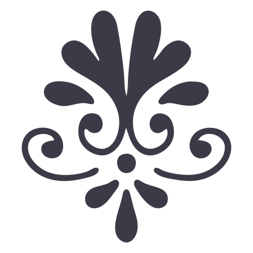 Silhueta de decoração de ornamento floral Desenho PNG