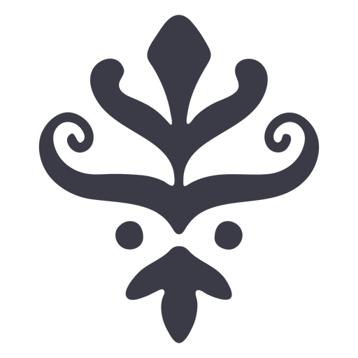 Floral ornament silhouette design PNG Design