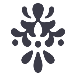 Silueta de detalle de adornos florales Diseño PNG