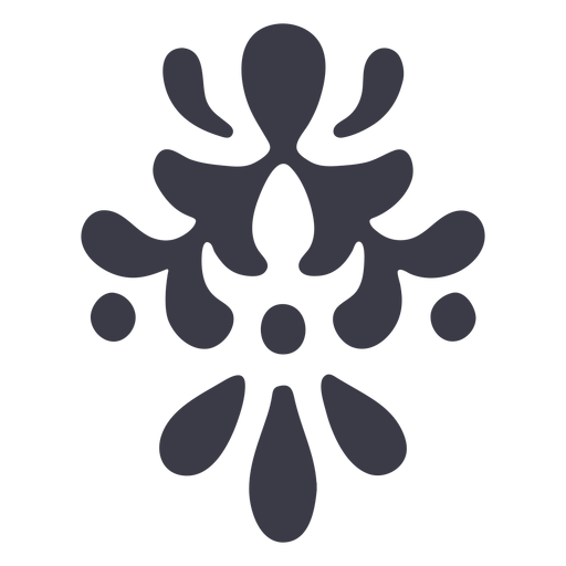 Silhouette des Blumenornamentdetails PNG-Design
