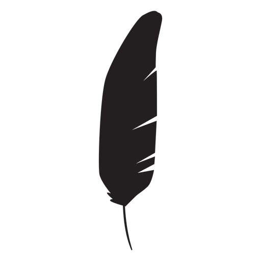Gentle feather silhouette PNG Design