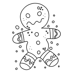 Linha de biscoitos de gengibre Desenho PNG