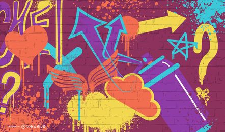 Vector de graffiti grunge