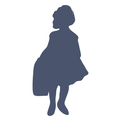 Girl holding suitcase silhouette PNG Design