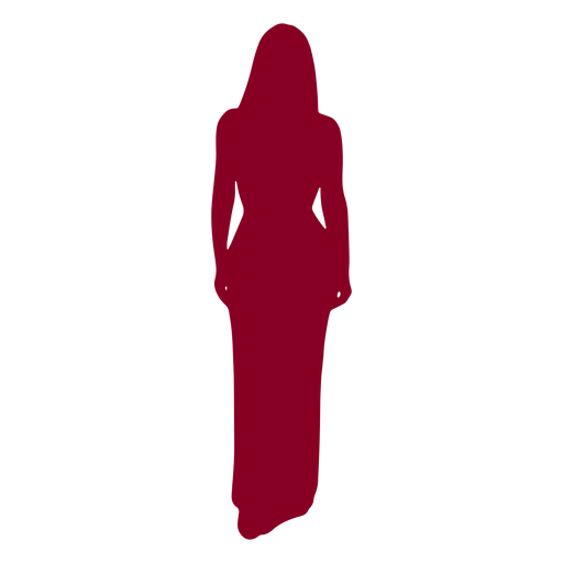 Girl standing silhouette PNG Design