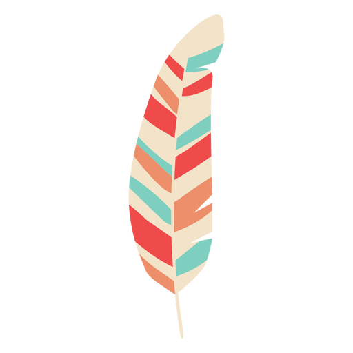 Half stripes feather element PNG Design