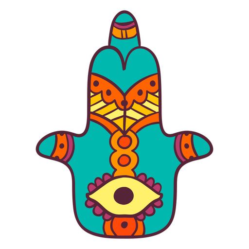 Hamsa indian hand symbol PNG Design