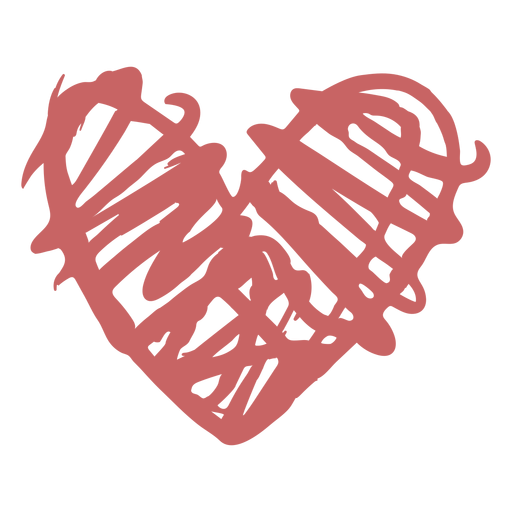 Hand drawn heart brush element - Transparent PNG & SVG vector file