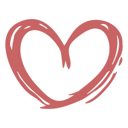 Elemento de pincel de pintura de corazón Diseño PNG