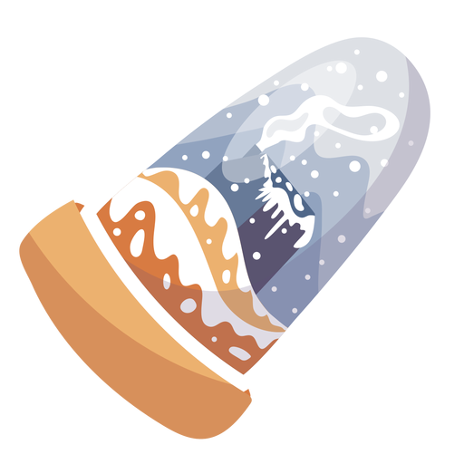 House snow globe element PNG Design