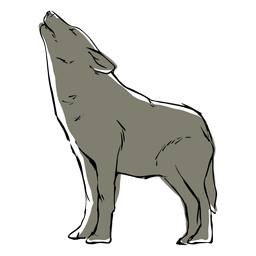 Cute Wolf Illustration Transparent Png Svg Vector File