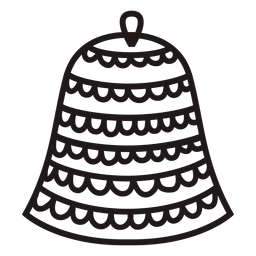 Curso de sino de Natal de listras de renda Desenho PNG