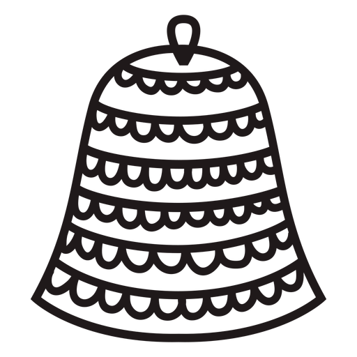 Lace stripes christmas bell stroke
