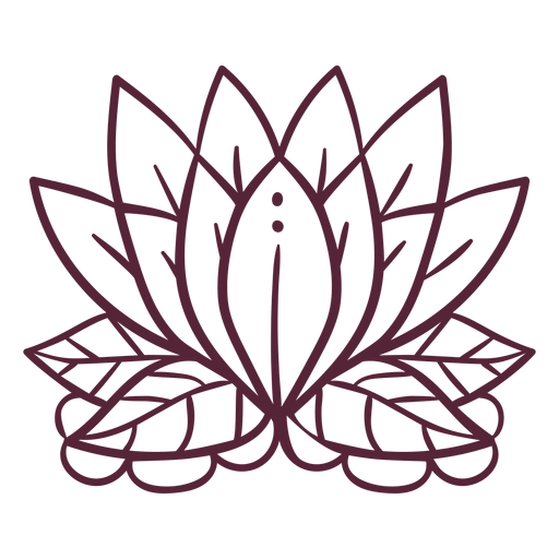 Lotusblumenelementlinie PNG-Design