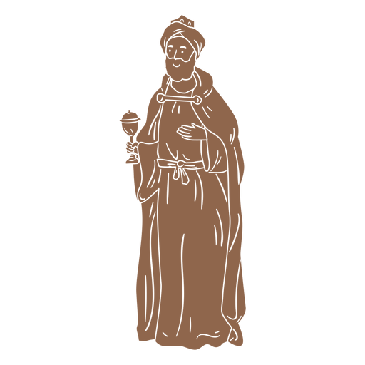 Magi nativity character silhouette PNG Design