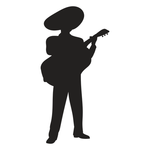 Silueta de guitarrista mariachi - Descargar PNG/SVG transparente