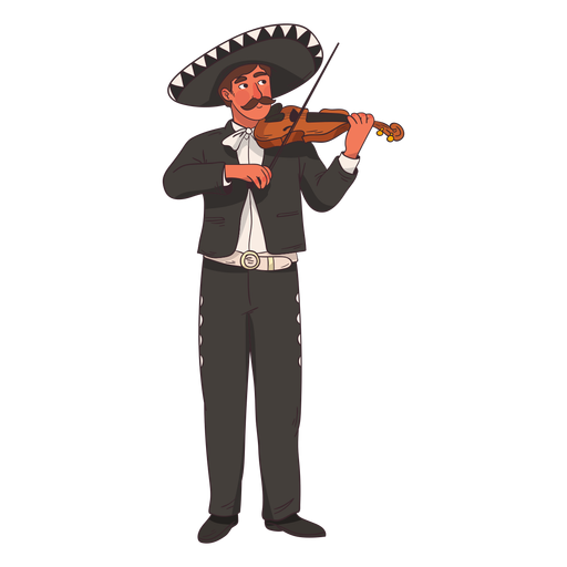 Download Mariachi violin player cartoon - Transparent PNG & SVG ...