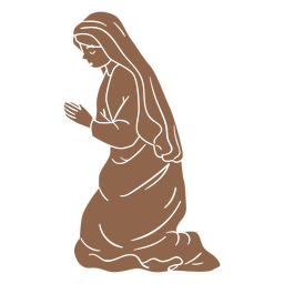 Mary nativity character silhouette