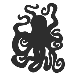 Bedrohliche Kraken-Silhouette PNG-Design