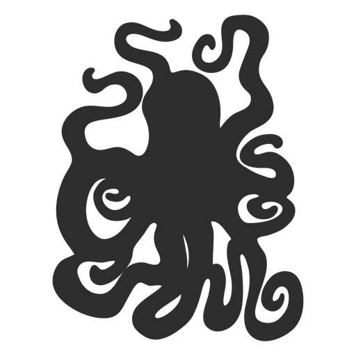 Amenazante pulpo silueta Diseño PNG