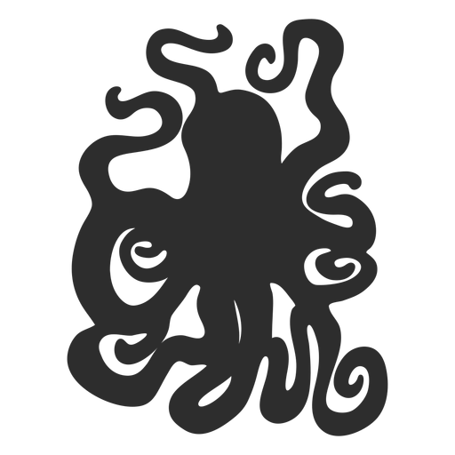 Menacing octopus silhouette PNG Design
