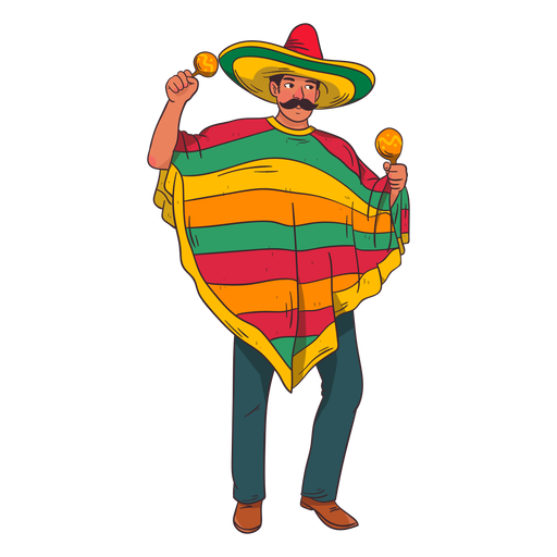 Desenho de jogador de maracas mexicanas Baixar PNG/SVG Transparente