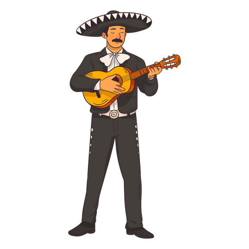 Download Mexican mariachi character cartoon - Transparent PNG & SVG ...