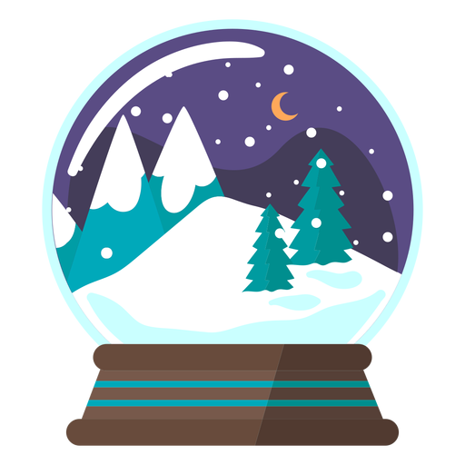 Download Mountain scene snow globe - Transparent PNG & SVG vector file