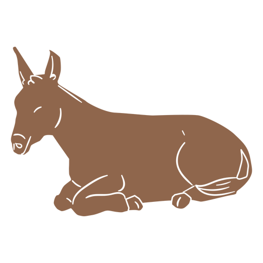 Silhueta de burro de natividade Desenho PNG