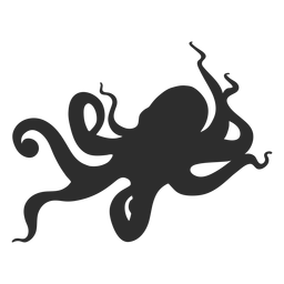 Oktopus Tier Silhouette PNG-Design