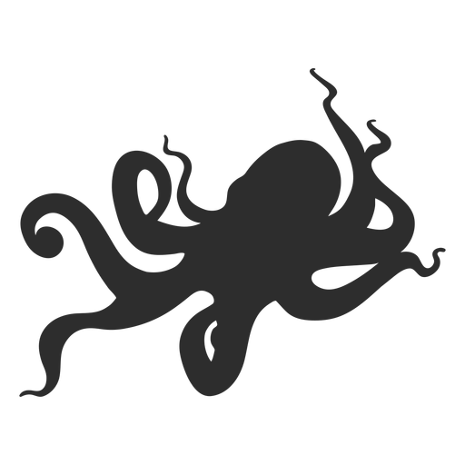 Oktopus Tier Silhouette PNG-Design