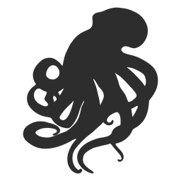 Krake die Silhouette hochschiebt PNG-Design