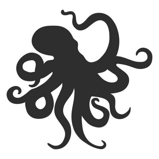 Octopus silhouette animal PNG Design