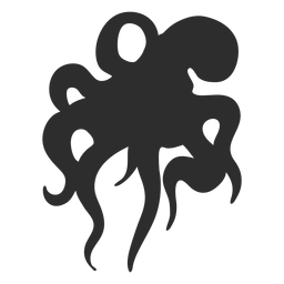 Octopus swimming silhouette PNG Design Transparent PNG