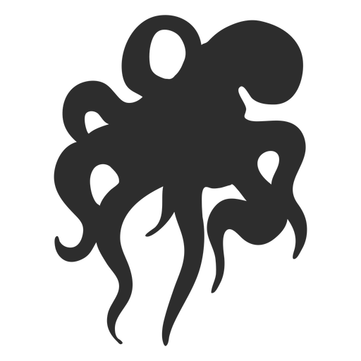 Octopus swimming silhouette PNG Design